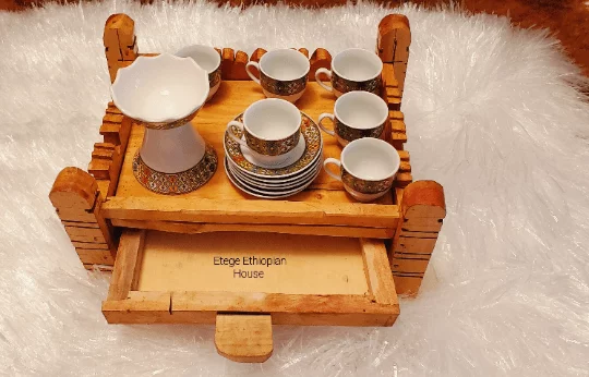 Hand Carved Cultural Coffee Table set - Image 2