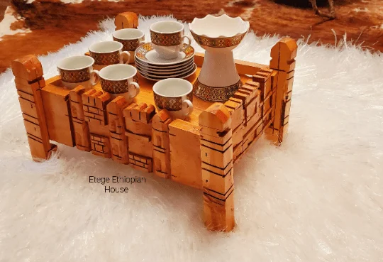 Hand Carved Cultural Coffee Table set - Image 5