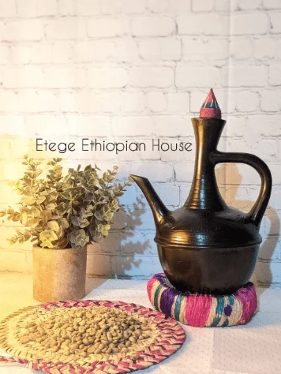 Ethiopian/Eritrean Clay coffee Pot Set