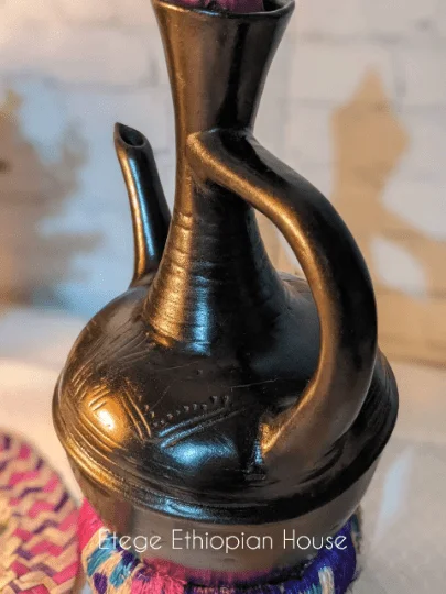 Ethiopian/Eritrean Clay coffee Pot Set - Image 2
