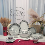 37 Pcs Ethiopian/Eritrean Dinnerware Plate Set, Ethiopian Alfabets Design,GREAT GIFT, great quality