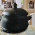 Ethiopian Ceramic Nonstick Cookware- Cookpot- ማብሰያ ድስት- Induction Stovetop Compatible Dishwasher Safe Non Stick Pot with Lid- 2.6 quarts