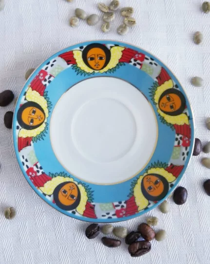 12 PCS- Angel Design- Ethiopian/Eritrean 6 Cups & 6 Saucers, High Quality - Image 3