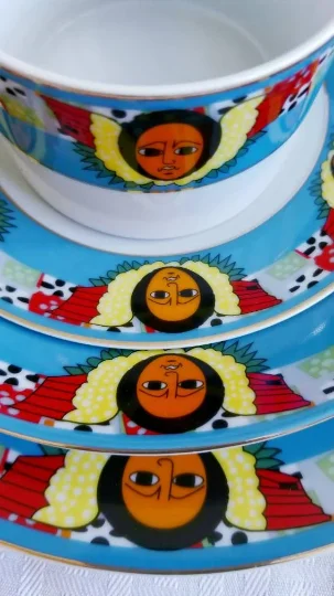12 PCS- Angel Design- Ethiopian/Eritrean 6 Cups & 6 Saucers, High Quality - Image 4